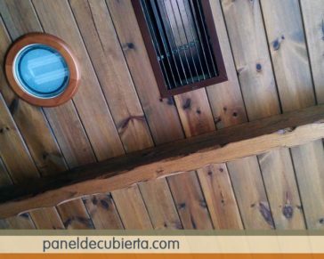 Fotos de techos de madera rústicos con aislamiento térmico. Paneles para tejados Madrid.