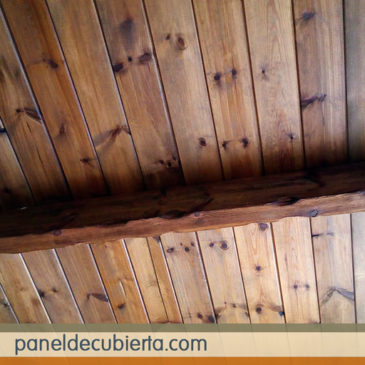 Preciosos techos de madera interiores en panel abeto. Precio panel barato Madrid.