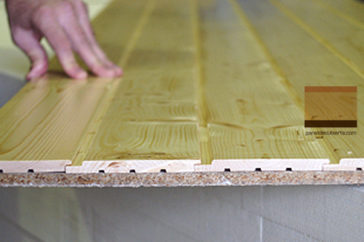 Nuevo panel de madera BICAPA para forjado perdido decorativo. www.paneldecubierta.com.
