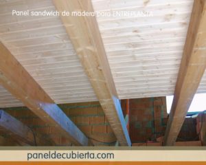 Colocación panel entreplanta abeto.